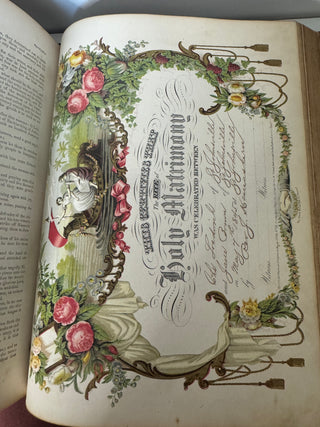 Antique 1869 Illustrated Family Bible