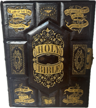 Antique 1869 Illustrated Family Bible