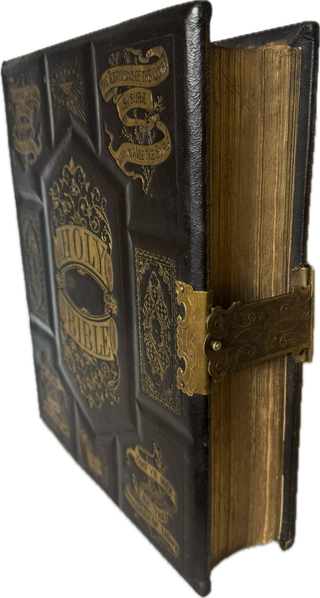 Antique 1869 Illustrated Family Bible