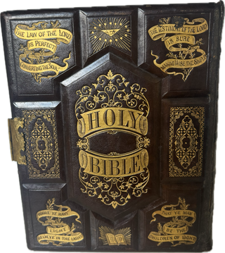 Antique 1869 Illustrated Family Bible