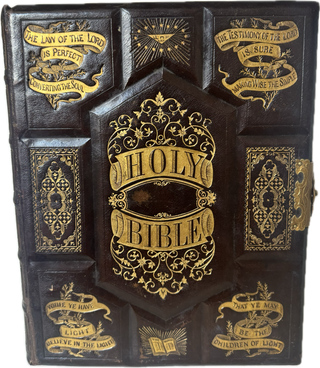 Antique 1869 Illustrated Family Bible
