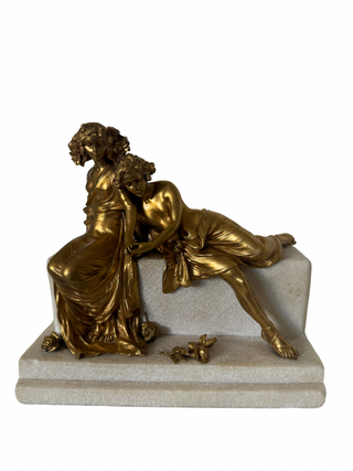 Antique bronze sculpture titled "The Betrothal" by Carl Kauba (1865-1922)