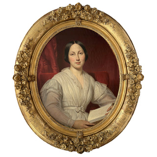 Henri Decaisne (1799–1852)  “La Lettre,” 1846 portrait painting