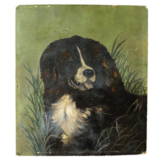 Charming 19th-Century Oil Painting of a Bernese Mountain Dog

American School | Circa 1880–1890