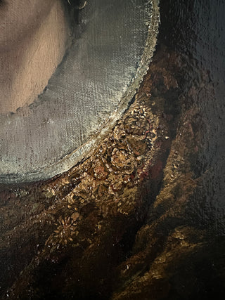 Portrait of a Woman in Renaissance Dress — Signed S. J. Bruyn, Antwerp (1882)