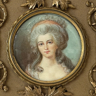 French Ormolu Casket with Portrait Miniature, 19th Century