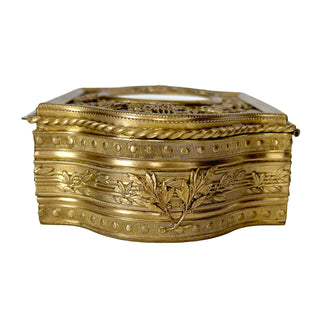 French Ormolu Casket with Portrait Miniature, 19th Century