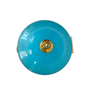 French blue opaline glass covered urn