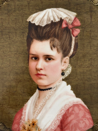 19th-Century Hand-Painted Heubach Porcelain Portrait Plaque

Germany (Thuringia) • c. 1880–1895