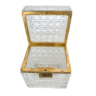 French Baccarat-Quality Cut Crystal Casket with Gilt Bronze Mounts — circa 1880–1900