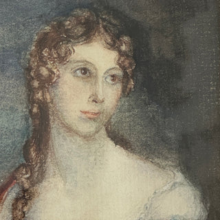 English School, circa 1815 – 1830

“Portrait of a Young Lady in a White Empire Dress”