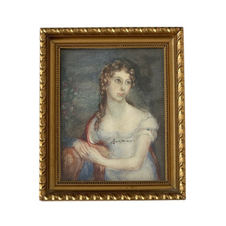 English School, circa 1815 – 1830

“Portrait of a Young Lady in a White Empire Dress”