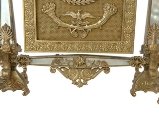 French Ormolu & Mother-of-Pearl Easel Mirror with Interchangeable Miniature, c. 1880–1890