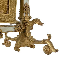 French Ormolu & Mother-of-Pearl Easel Mirror with Interchangeable Miniature, c. 1880–1890