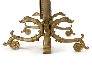 French Ormolu & Mother-of-Pearl Easel Mirror with Interchangeable Miniature, c. 1880–1890