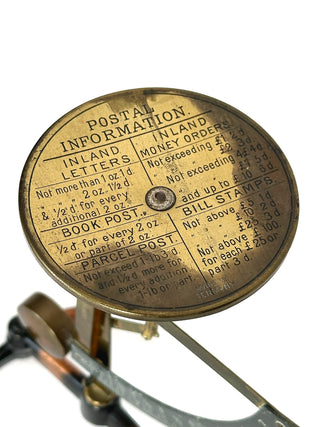 Fine Victorian brass and iron postal balance, circa 1890–1910