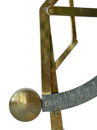 Fine Victorian brass and iron postal balance, circa 1890–1910