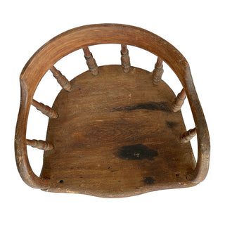 Antique 19th-Century Child’s Windsor-Style Captain’s Chair – Primitive Spindle Back