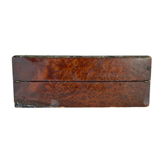 Victorian Burr Walnut & Mother-of-Pearl Writing Slope with Secret Compartments — c.1860