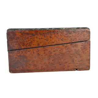 Victorian Burr Walnut & Mother-of-Pearl Writing Slope with Secret Compartments — c.1860