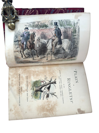 Antique 19th-Century Surtees Sporting Novels – 6-Volume Illustrated Set, Hand-Colored Plates