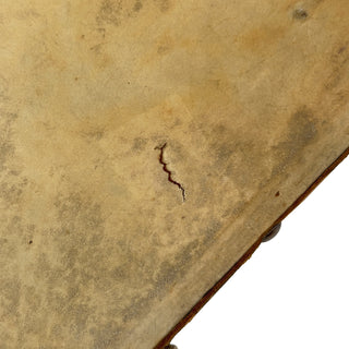 1876 “Alger” Orientalist Portrait on Hide — Signed Phalène, Cowrie-Trimmed Painting