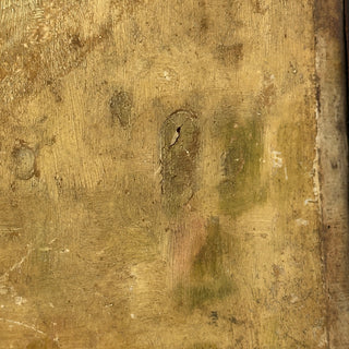 1876 “Alger” Orientalist Portrait on Hide — Signed Phalène, Cowrie-Trimmed Painting