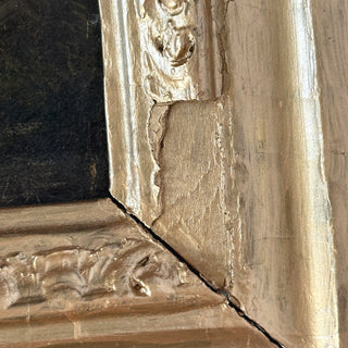 19th-Century Romantic Alpine Landscape, Oil on Canvas