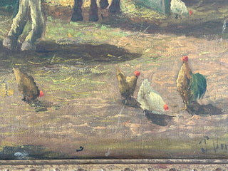 English School, late 19th century – “In the Stableyard