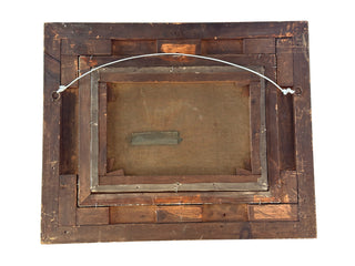 “Chickens Feeding with Cat” — E. S. England (British, fl. 1870–1914)