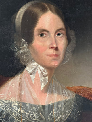 Antebellum American School Oil Portrait of a Lady, c.1840–1860