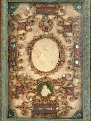 Roman Catholic Multi Saint Reliquary Devotional Panel, Rome, Italy Circa 1850–1880