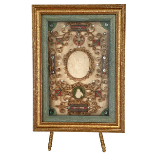 Roman Catholic Multi Saint Reliquary Devotional Panel, Rome, Italy Circa 1850–1880