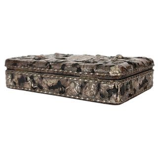 Large Sterling Silver Repoussé Cherub Jewelry Casket