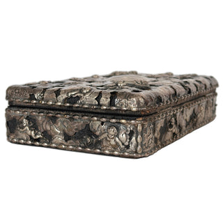 Large Sterling Silver Repoussé Cherub Jewelry Casket