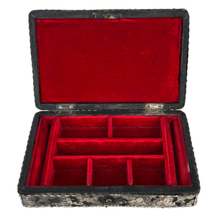 Large Sterling Silver Repoussé Cherub Jewelry Casket