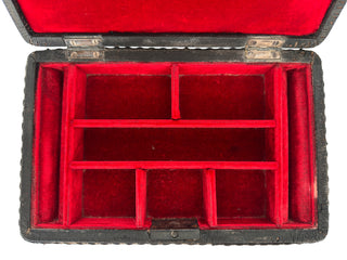 Large Sterling Silver Repoussé Cherub Jewelry Casket