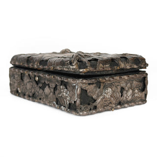 Sterling Silver Repoussé Cherub Jewelry Box