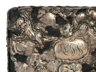Sterling Silver Repoussé Cherub Jewelry Box