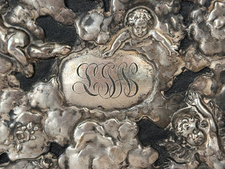 Sterling Silver Repoussé Cherub Jewelry Box