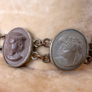 Grand Tour Lava Cameo Bracelet Italian, Circa 1860–1890