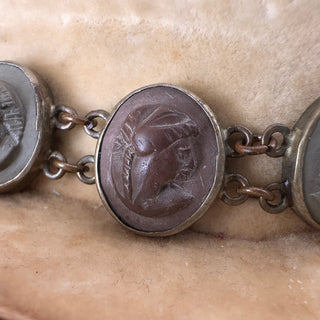 Grand Tour Lava Cameo Bracelet Italian, Circa 1860–1890