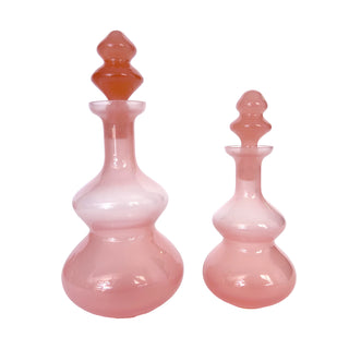 French Pink Opaline Vanity Set, 4 Pieces, France, Circa 1845–1865
