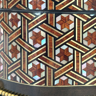 French Napoleon III Marquetry Jewelry Casket, Maison Heymen, 25 Rue Blanche, Paris, Circa 1865–1880