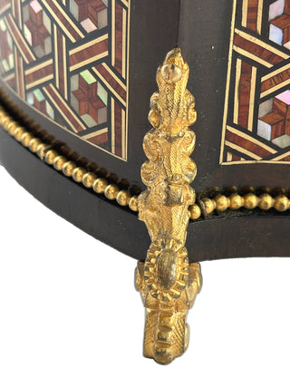 French Napoleon III Marquetry Jewelry Casket, Maison Heymen, 25 Rue Blanche, Paris, Circa 1865–1880
