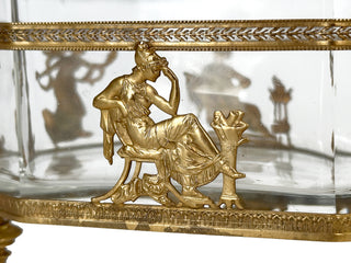 French Neoclassical Gilt Bronze and Cut Crystal Casket, Circa 1890–1910, Belle Époque period France