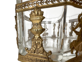 French Neoclassical Gilt Bronze and Cut Crystal Casket, Circa 1890–1910, Belle Époque period France