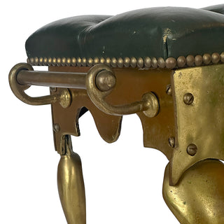 Victorian Brass Fender Stool / Fireplace Footman, England, Circa 1880