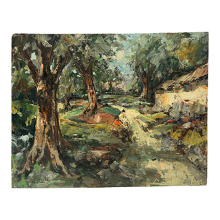 European Impressionist Landscape, signed, Early 20th Century