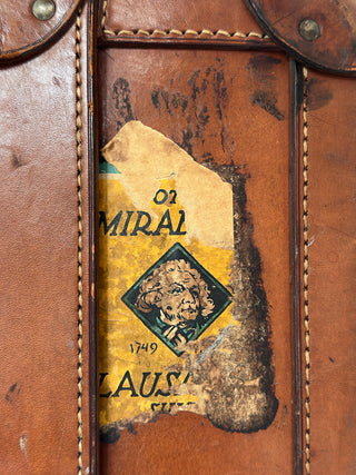 Swiss Leather Travel Case with Hotel Labels, Hotel Schweizerhof, Basel, Circa 1910–1930